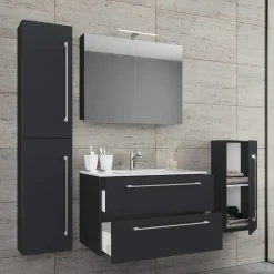 Moderne Badausstattung Hängemöbel - Gloriella (vierteilig)