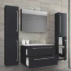 Moderne Badezimmermöbel in Schwarz - Gloriella (vierteilig)
