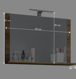 Moderne Badmöbel im Holzlook - Toulon (vierteilig)