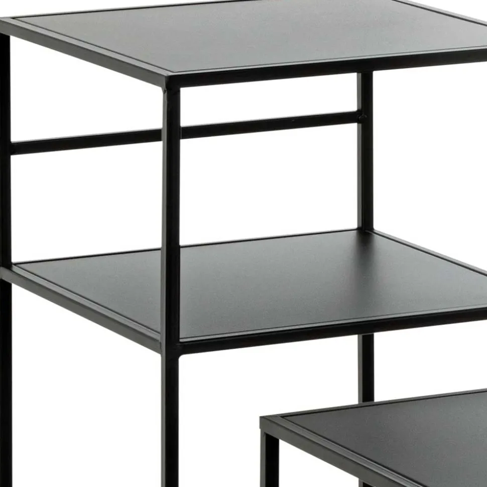 Moderne Blumensäulen in Schwarz - Foahala (zweiteilig)