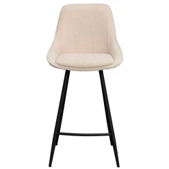 Moderne Boucle Barstühle in Beige - Alberta (2er Set)