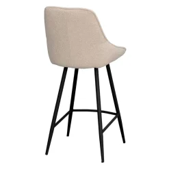Moderne Boucle Barstühle in Beige - Alberta (2er Set)