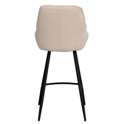 Moderne Boucle Barstühle in Beige - Alberta (2er Set)