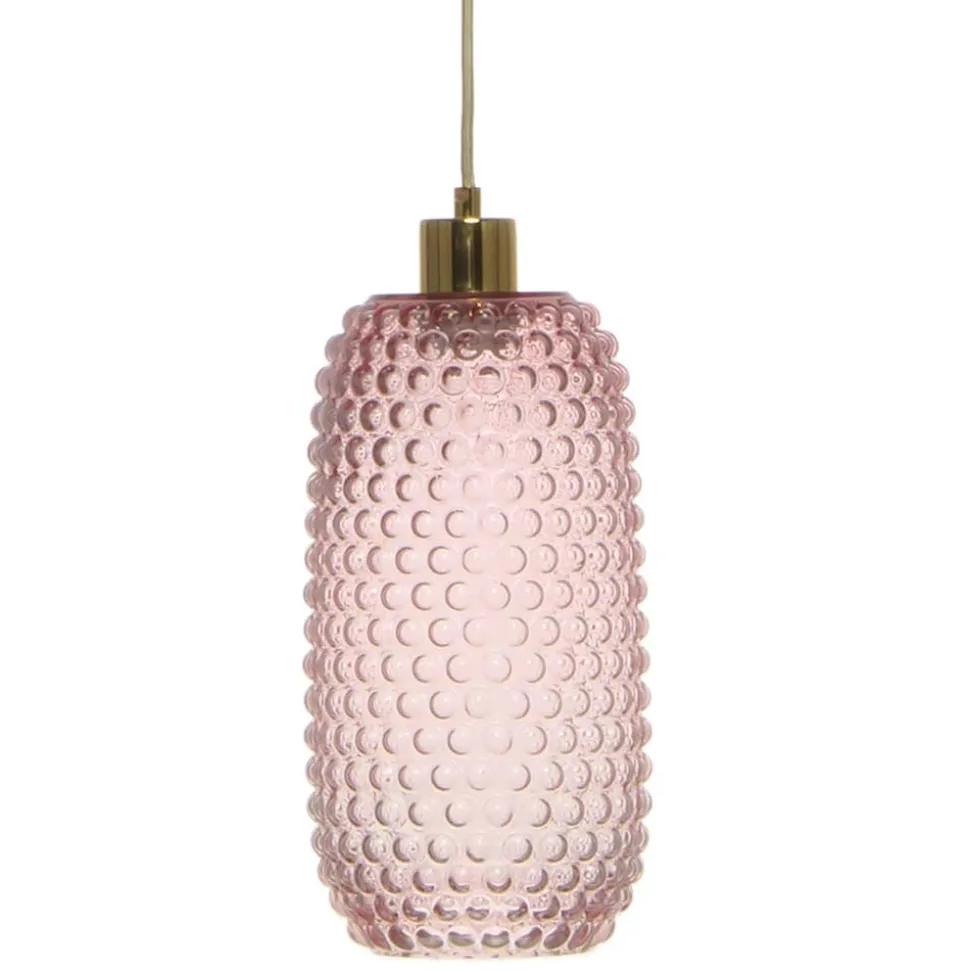 Moderne Design Hängeleuchte in Rosa Glas - Abid