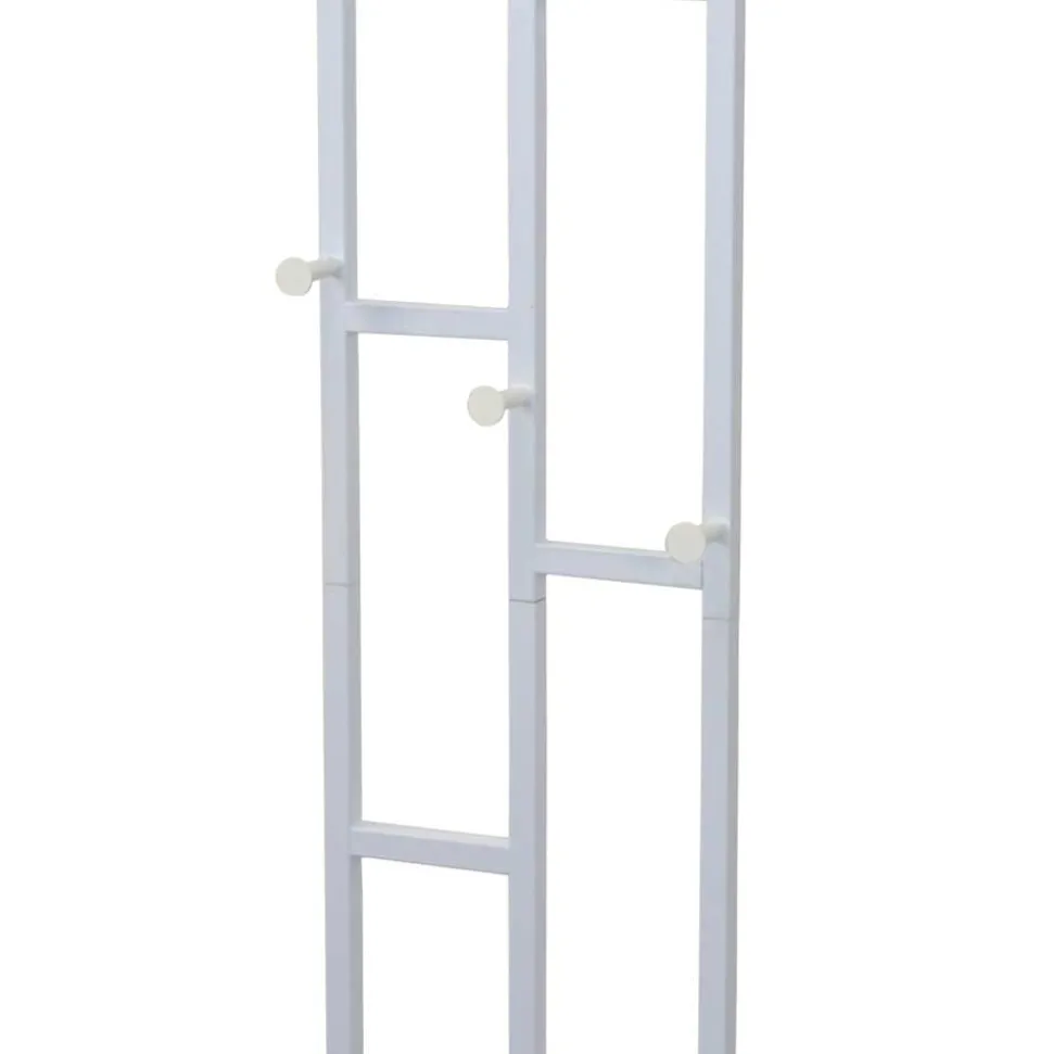 Moderne Design Wandgarderobe aus Stahl in Weiß - Musone