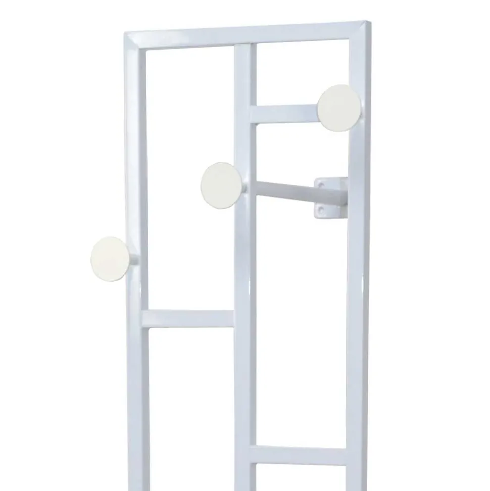 Moderne Design Wandgarderobe aus Stahl in Weiß - Musone