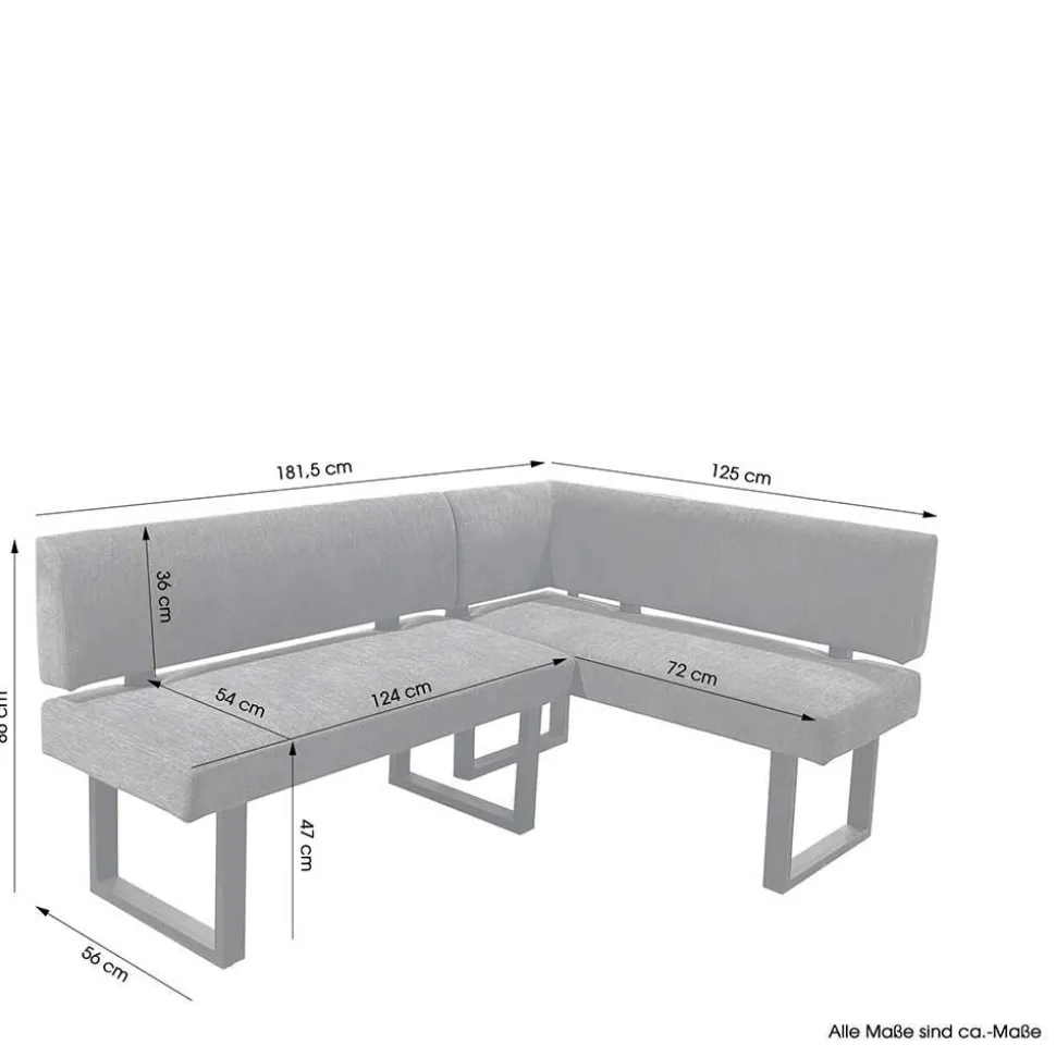 Moderne Eckbank mit drei Sitzplätzen - Olegana