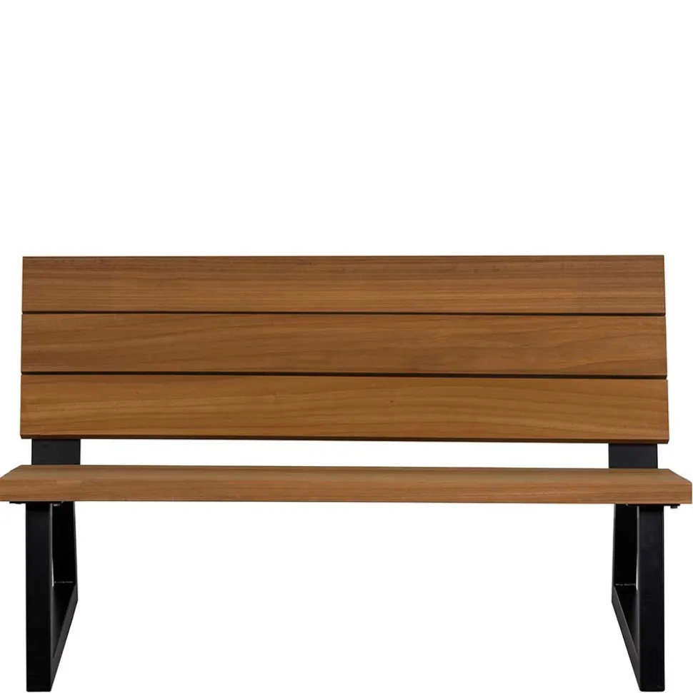 Moderne Gartenbank aus Abachi Holz - Liz