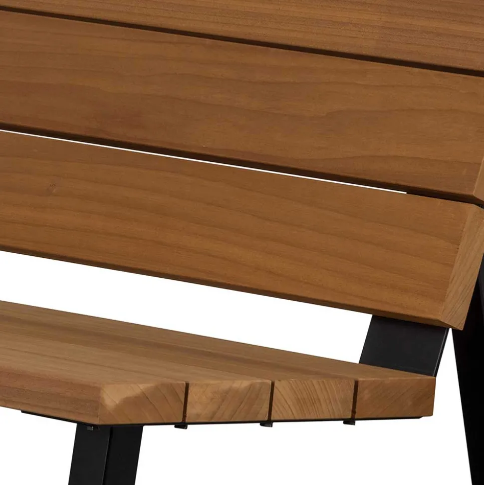 Moderne Gartenbank aus Abachi Holz - Liz
