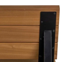 Moderne Gartenbank aus Abachi Holz - Liz