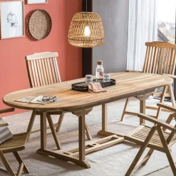 Moderne Gartensitzgruppe aus Teak Massivholz - Klahuma (fünfteilig)