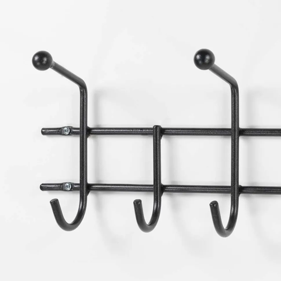 Moderne Hakenleiste Garderobe in Schwarz - Winnington