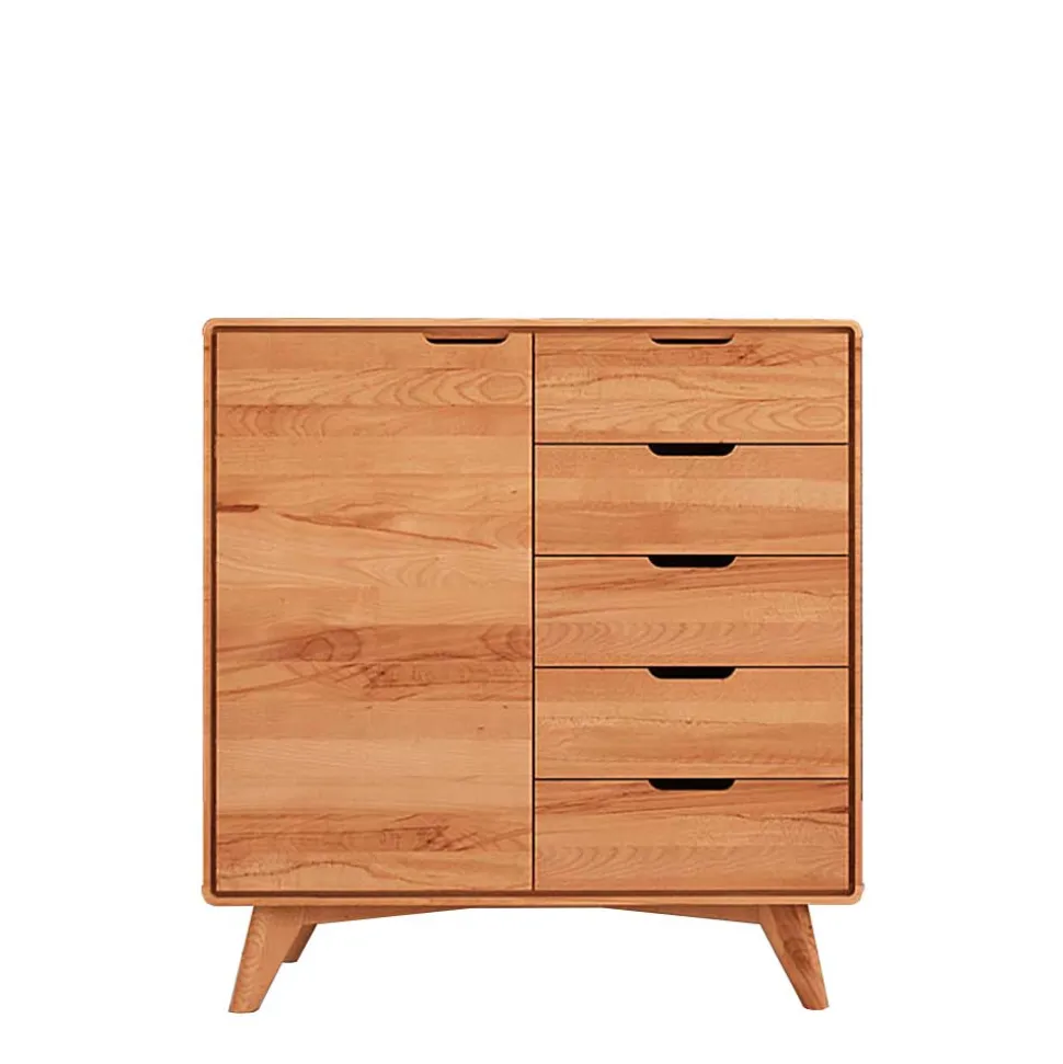Moderne Holzkommode aus Kernbuche massiv - Junola