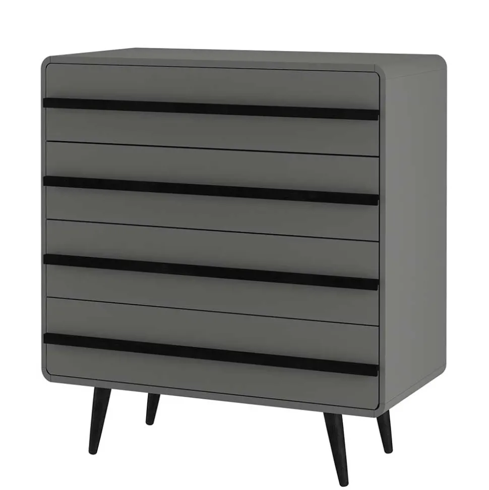 Moderne Kommode in Grau mit Schwarz - Pavias