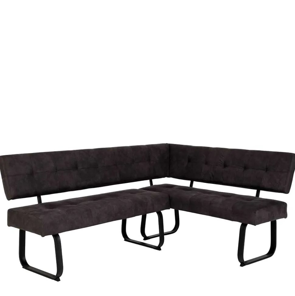 Moderne Microfaser Eckbank mit Bügelgestell - Elfetes