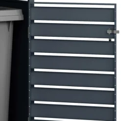 Moderne Mülltonnenbox in Holzoptik - Ecdo