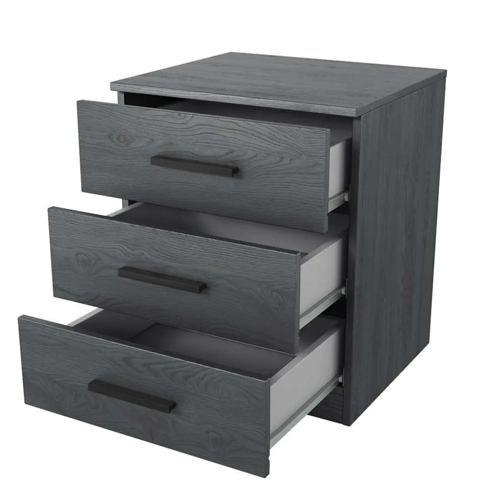 Moderne Nachtkommode in Eiche Grau - Carika