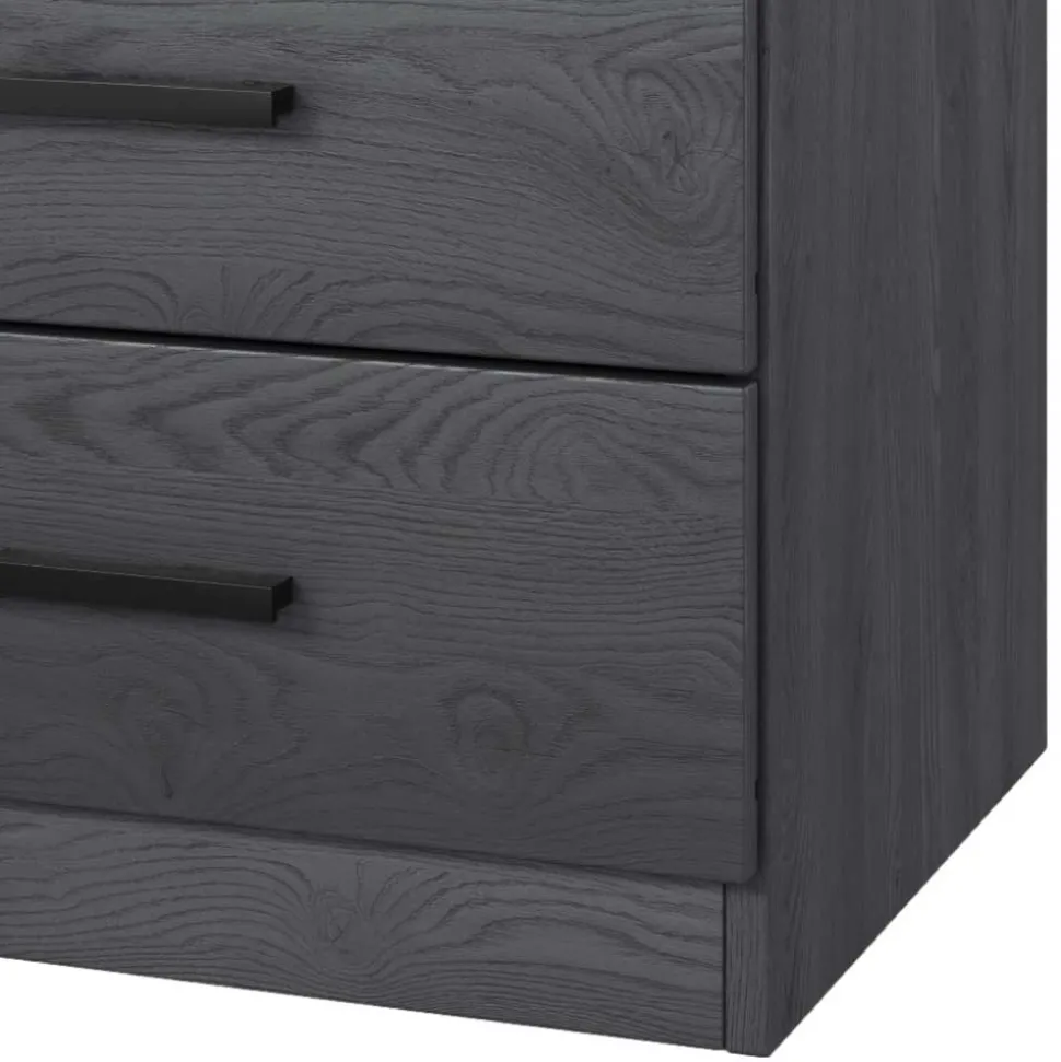 Moderne Nachtkommode in Eiche Grau - Carika