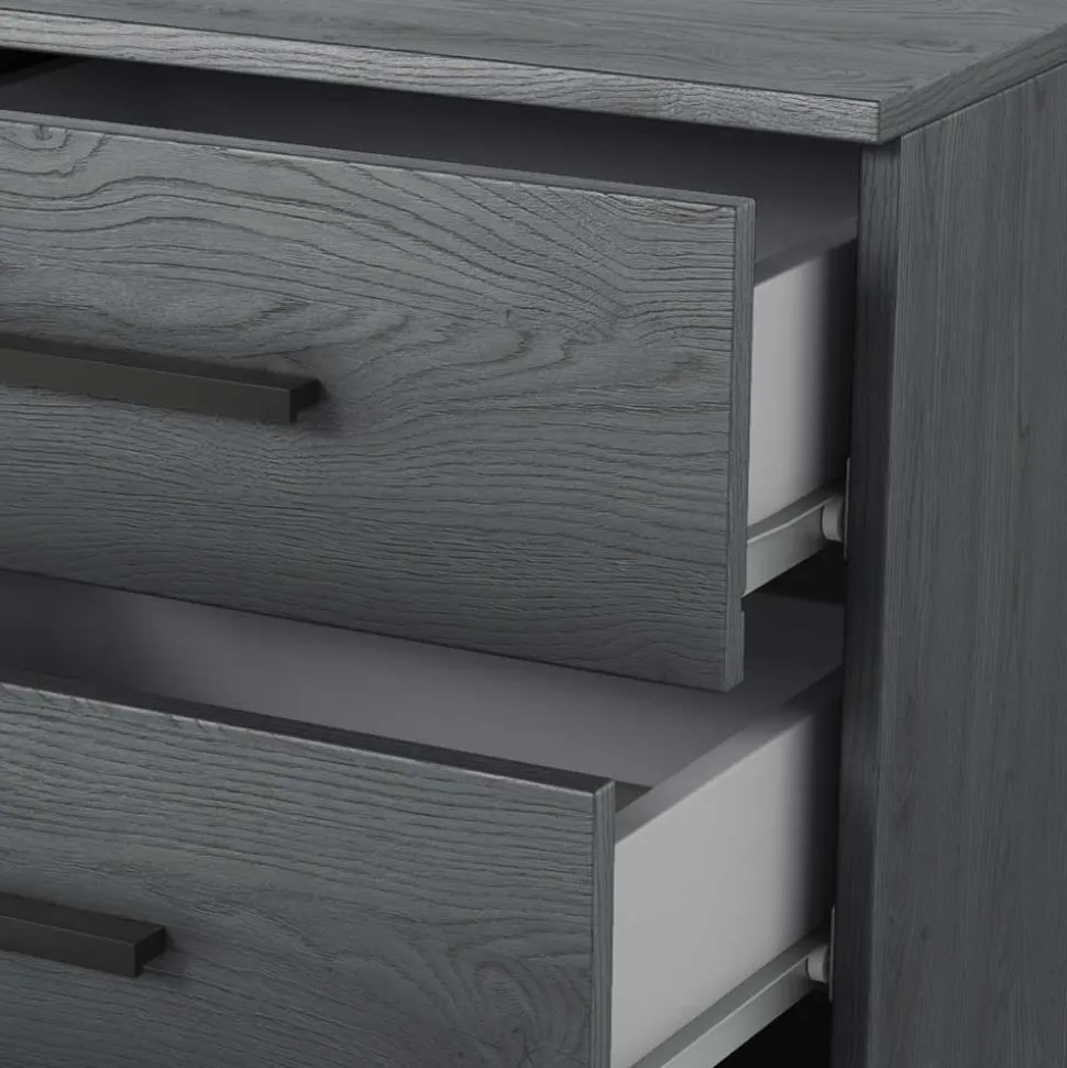 Moderne Nachtkommode in Eiche Grau - Carika