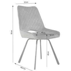 Moderne Samtstühle in Schwarz - Celloma (2er Set)