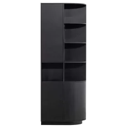 Moderne Schrankwand in Schwarz - Niwidus (fünfteilig)