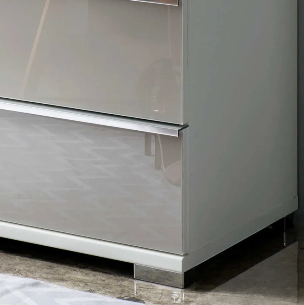 Moderne Schubladen-Kommode mit Glas Front - Nucina