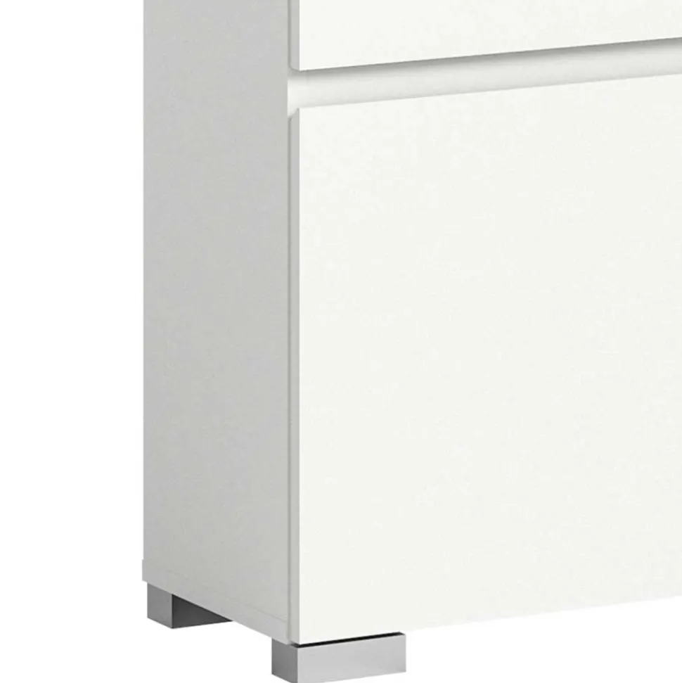 Moderne Schuh-Kombikommode in Weiß - Dany