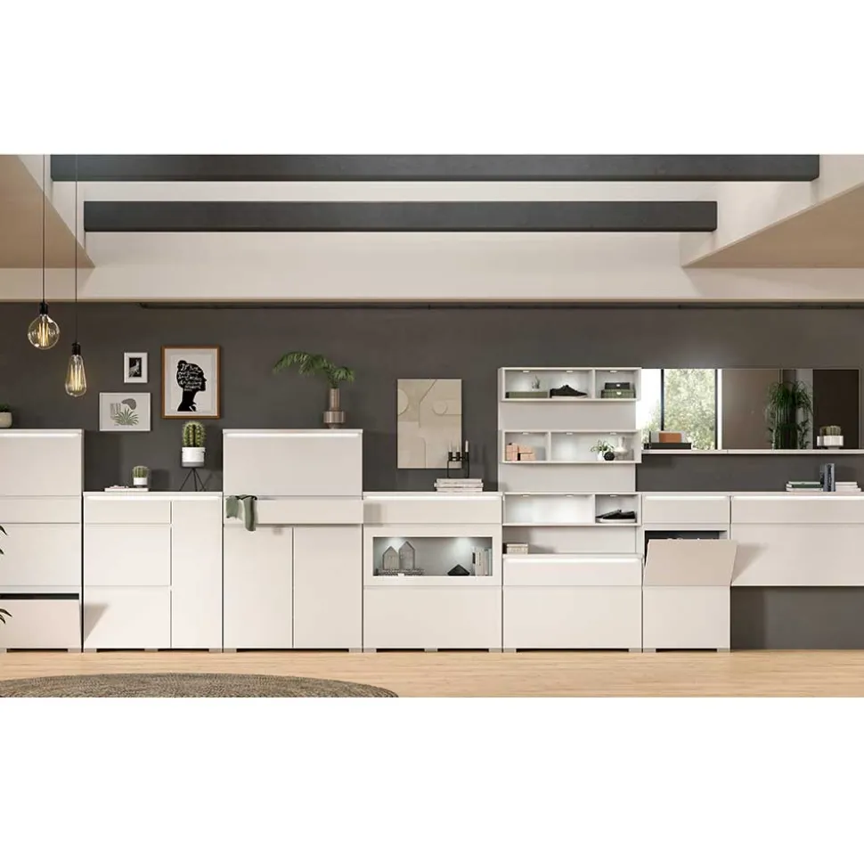 Moderne Schuh-Kombikommode in Weiß - Dany