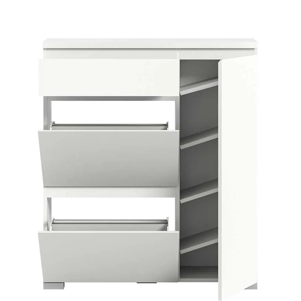 Moderne Schuh-Kombikommode in Weiß - Dany