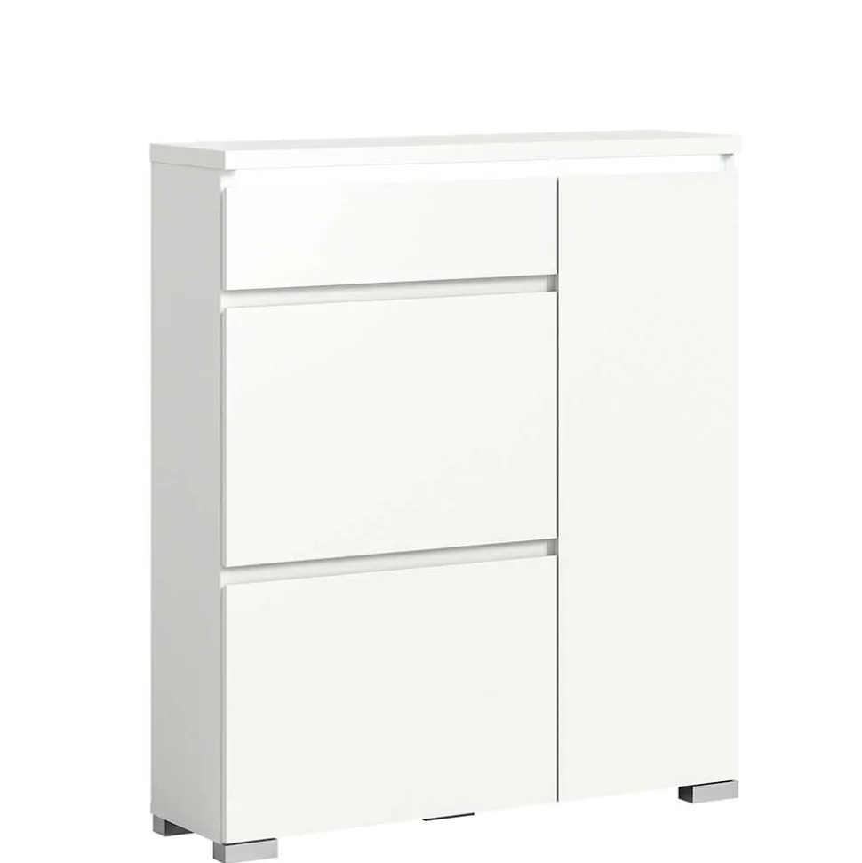 Moderne Schuh-Kombikommode in Weiß - Dany