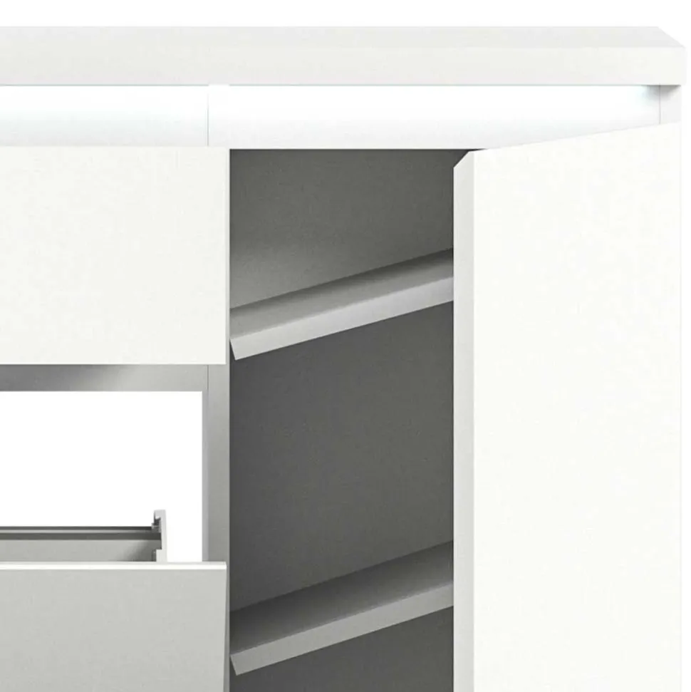 Moderne Schuh-Kombikommode in Weiß - Dany