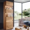 Moderne Wildeiche Vitrine 63x207x43 cm - Acmida