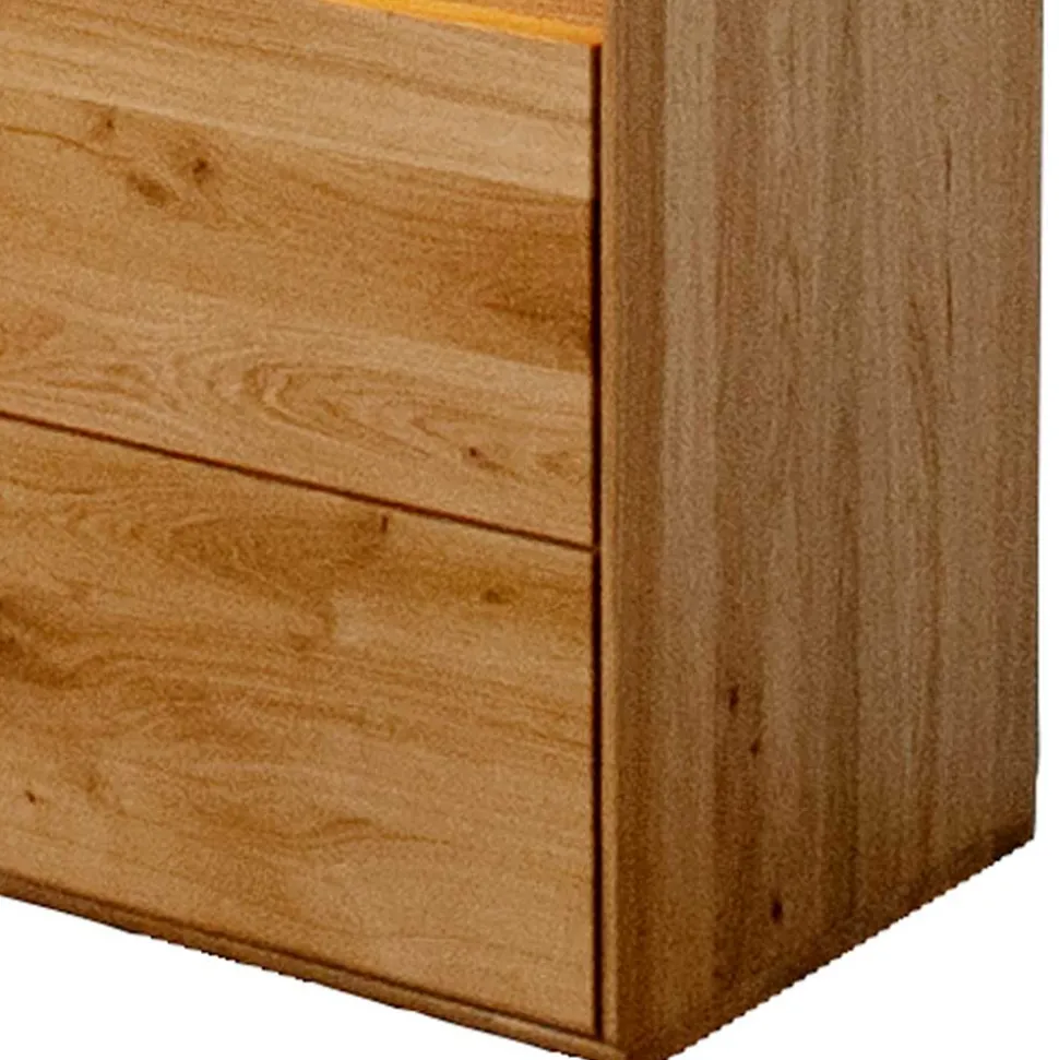 Moderne Wildeiche Vitrine 63x207x43 cm - Acmida