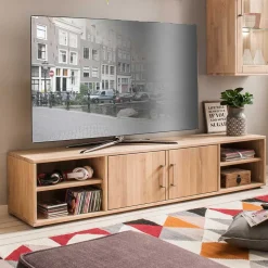 Moderne Wohnwand aus Holz - Dulciana (vierteilig)