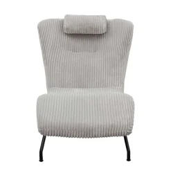 Moderne Wohnzimmerliege mit Cord in Hellgrau - Speedy