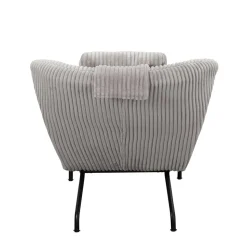 Moderne Wohnzimmerliege mit Cord in Hellgrau - Speedy