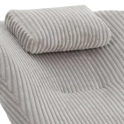 Moderne Wohnzimmerliege mit Cord in Hellgrau - Speedy