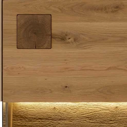 Moderne Wohnzimmervitrine aus Wildeiche Massivholz - Millena