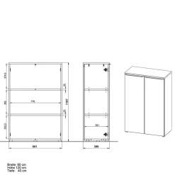 Moderner Aktenschrank in Weiß - Sparkle