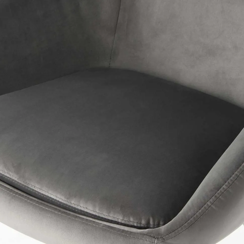 Moderner Armlehnenstuhl in Grau & Schwarz - Sazilo (2er Set)