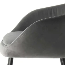 Moderner Armlehnenstuhl in Grau & Schwarz - Sazilo (2er Set)