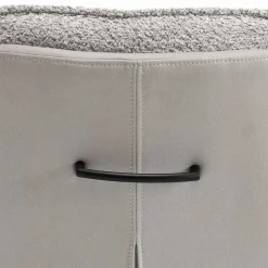 Moderner Armlehnenstuhl in Grau - Lyra (2er Set)