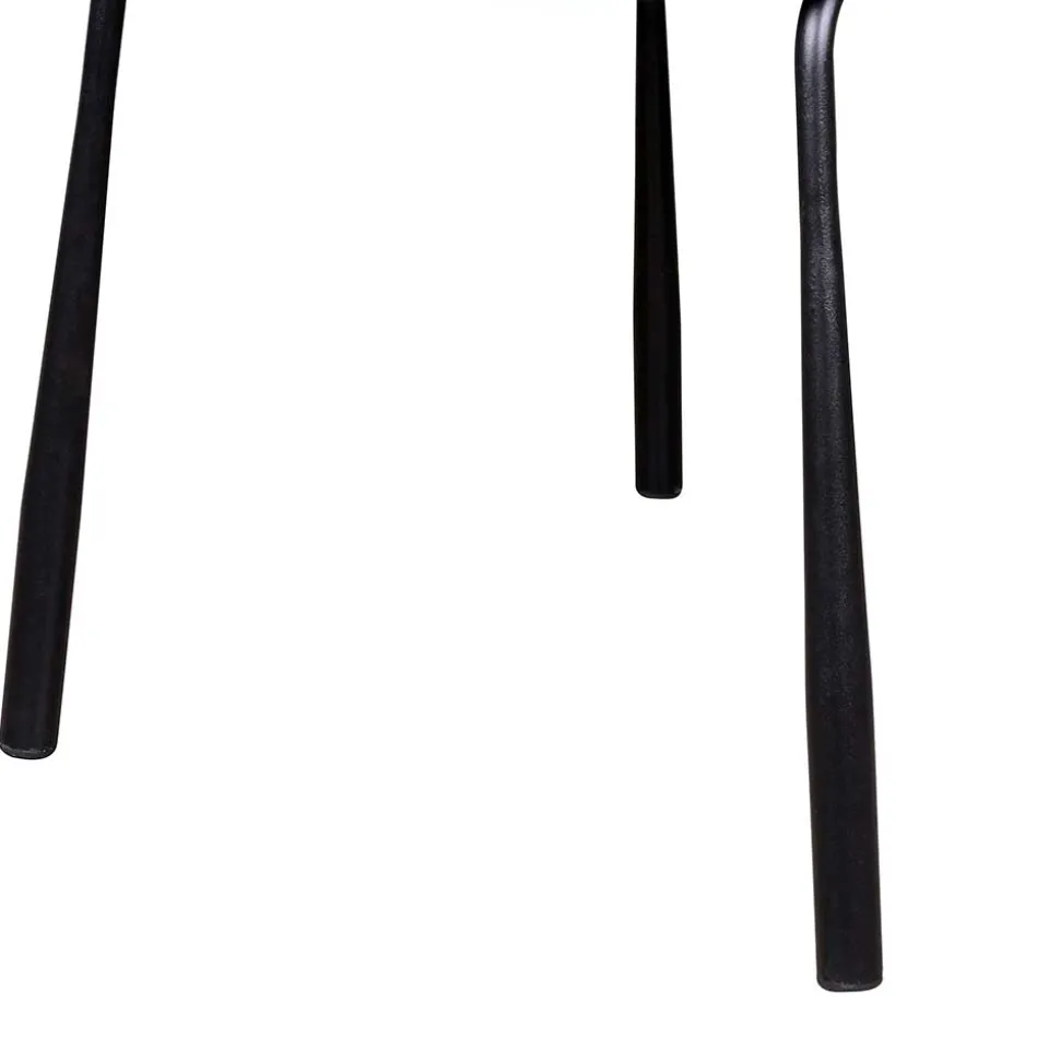 Moderner Armlehnenstuhl in Creme Samtstoff - Trocios