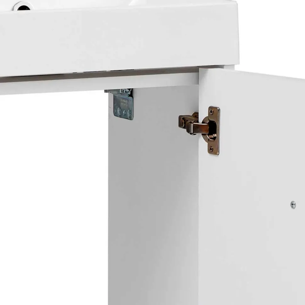 Moderner Bad Waschplatz in Weiß & Gold - Nuszaleva