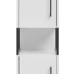 Moderner Badhochschrank in Weiß & Anthrazit - Ismilav