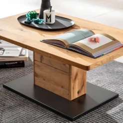 Moderner Couchtisch in Wildeiche und Anthrazit - Drinidad