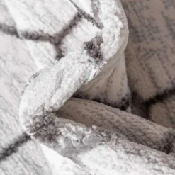 Moderner Designteppich in Creme und Grau - Mesmaria