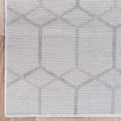 Moderner Designteppich in Creme und Grau - Mesmaria