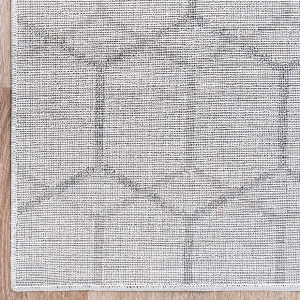 Moderner Designteppich in Creme und Grau - Mesmaria