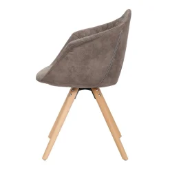 Moderner Esstisch Sessel in Taupe - Gozos (2er Set)